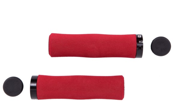 Грипси PVC L130mm із Al чорним замком червоний EVA HL-G224, укр