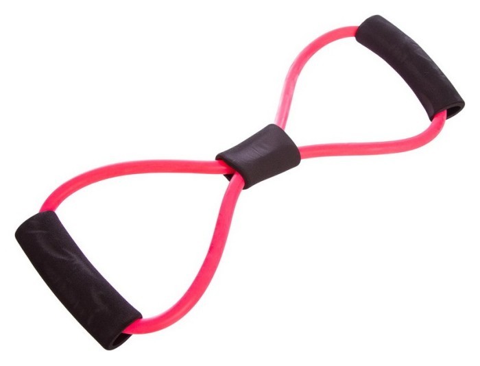 Эспандер EasyFit восьмерка трубчатый розовый