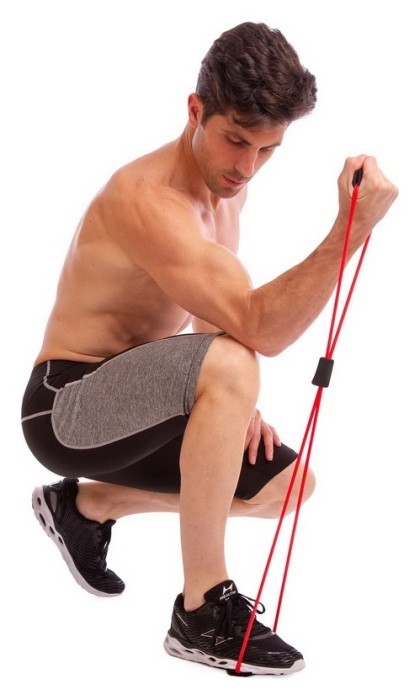 Эспандер EasyFit восьмерка трубчатый розовый