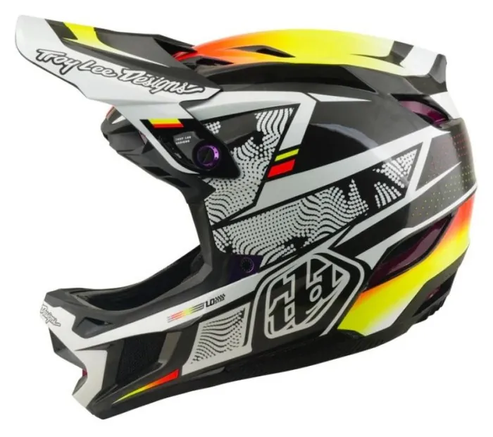 Вело шолом TLD D4 CARBON HELMET; LINED UP [BLACK] M