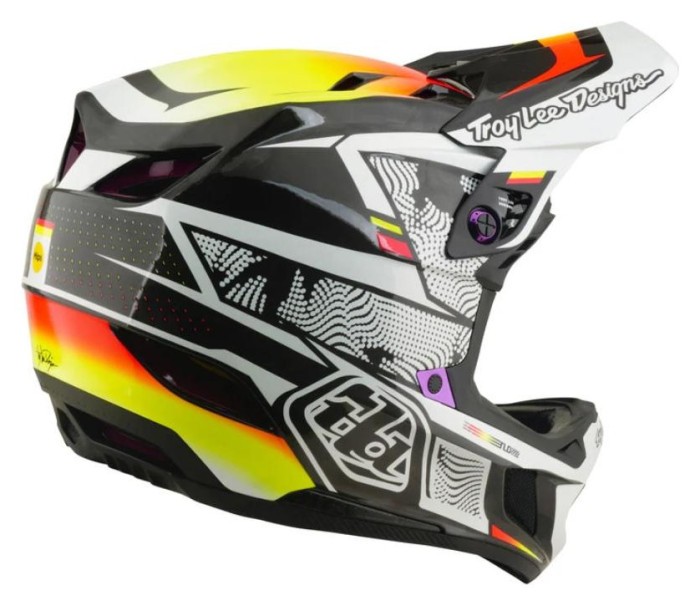 Вело шолом TLD D4 CARBON HELMET; LINED UP [BLACK] M