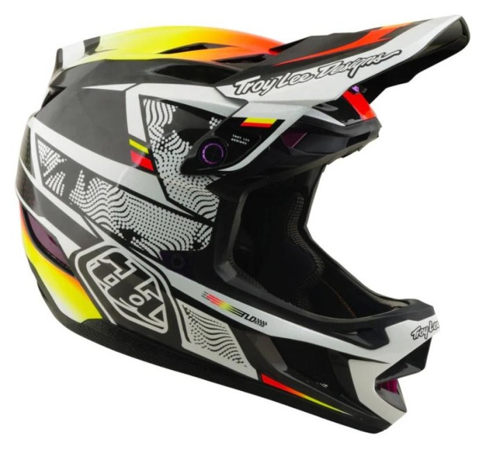 Вело шолом TLD D4 CARBON HELMET; LINED UP [BLACK] M