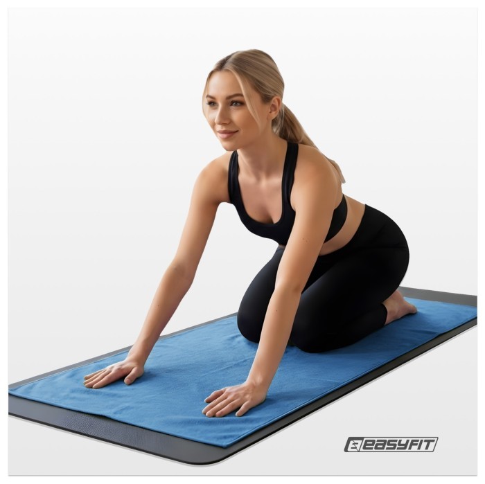 Рушник для йоги EasyFit Yoga Mat Towel з мікрофібри (Синій)