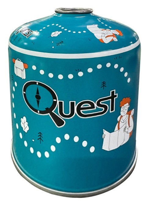 Газовый баллон резьбовой бутановый Quest, 450гр