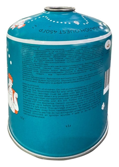 Газовый баллон резьбовой бутановый Quest, 450гр
