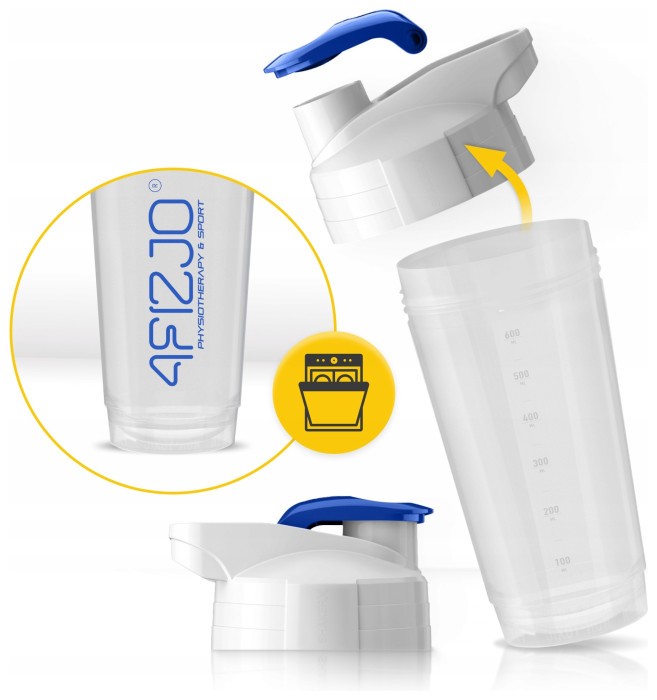 Шейкер спортивный 4FIZJO Ultra 700 мл White/Blue (P-5905973407076)