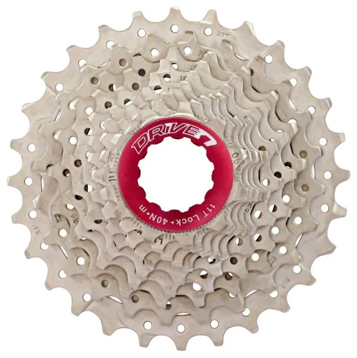 Кассета 10-k 11-25T SUN RACE RX алюминиевый паук, локринг и спейсеры ,Metallic Silver