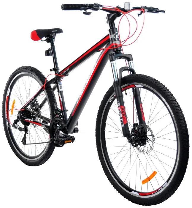 ВЕЛОСИПЕД CROSSRIDE 27,5 MTB ST "HILAND", Чорно-червоний