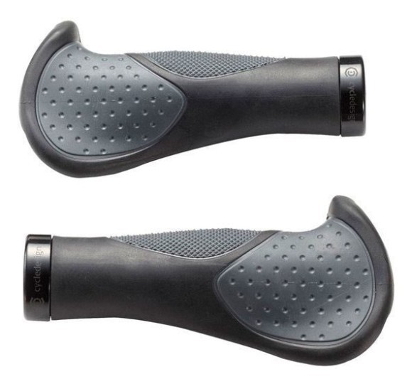 Грипси для велосипеда Cycledesign ERGO LOCK-ON 139 мм Black/grey (GP0041), укр
