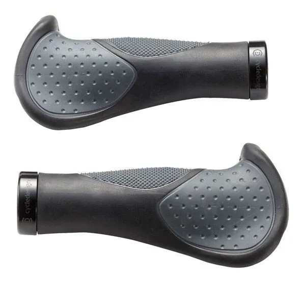 Грипси для велосипеда Cycledesign ERGO LOCK-ON 139 мм Black/grey (GP0041) (Сірий, Чорний)