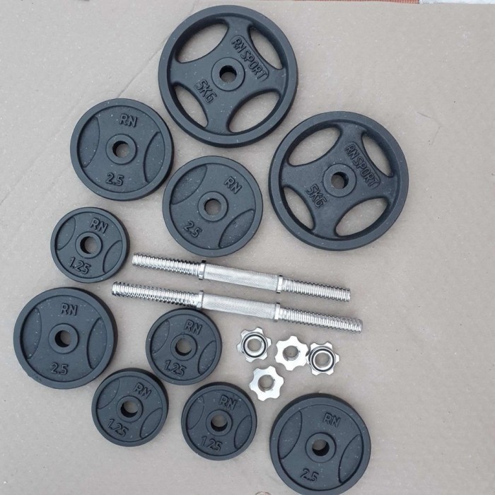 Гантель розбірний металевий RN-Sport 13,5 кг (RN_QTR13), укр, укр