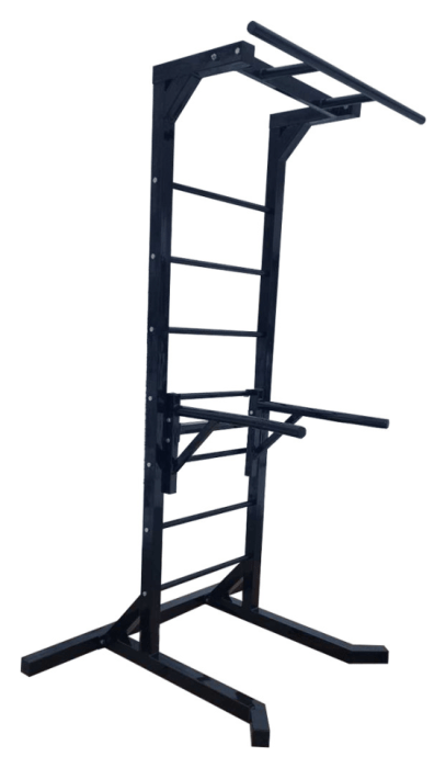 Турник, бруси та прес, окремостояща шведська стінка Чорна (60х60 мм), укр, укр