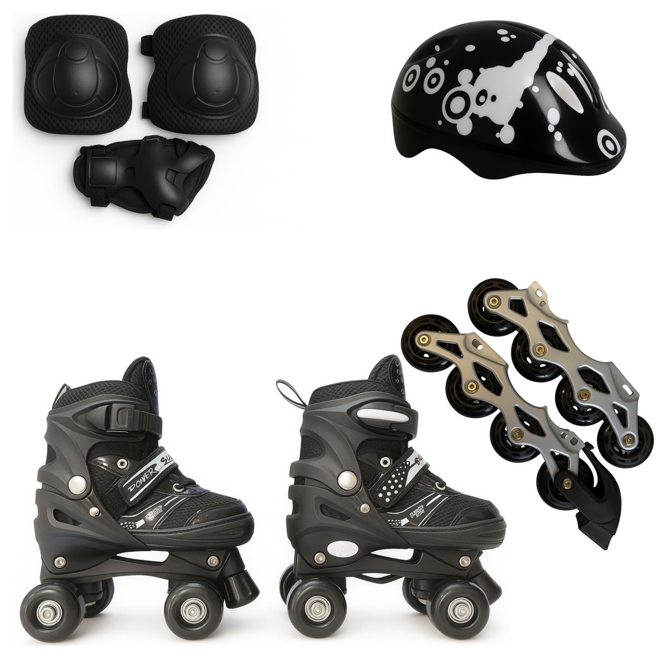 Ролики раздвижные трансформер (31-34) Bavar Sport