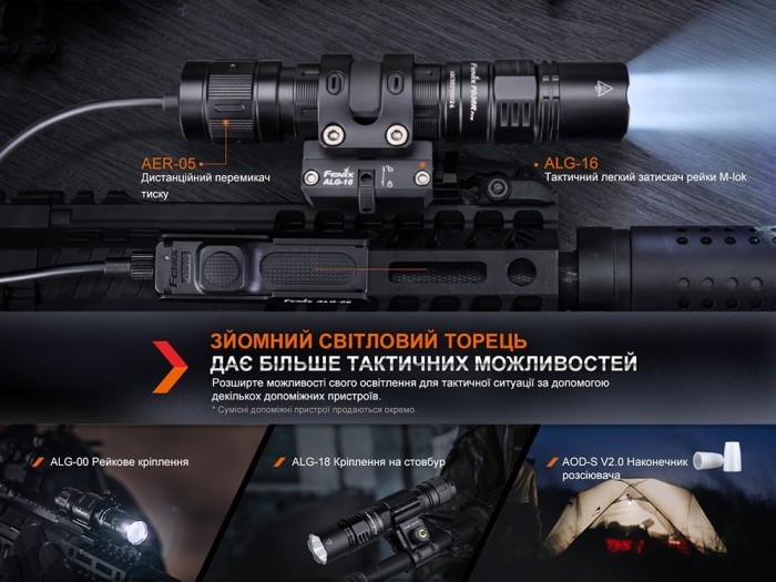 Ліхтар тактичний Fenix PD36R Pro RED, укр, укр