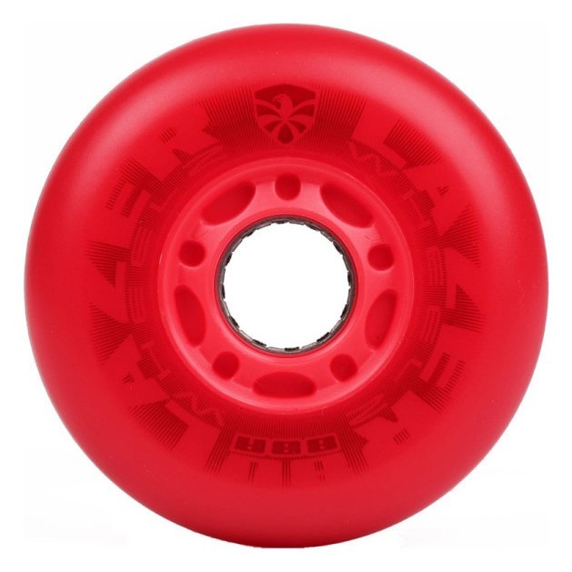 LED колеса для роликів FE Lazerwheelz 88A 4 шт червоні
