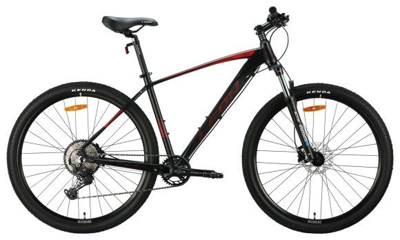 Велосипед AL 29" Leon TN-70 HDD рама-19" чорний з червоним (матовий) 2024, укр