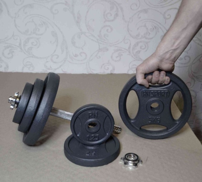 Скамейка Black Rock + Стойки Black Rock + Металлическая штанга RN-Sport Quatro 105 кг
