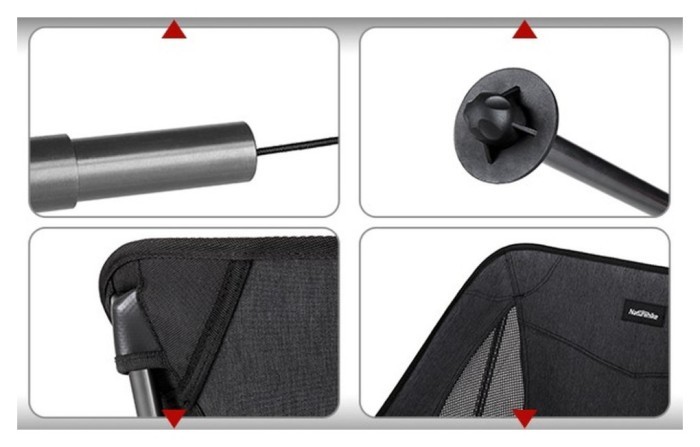 Стул складной Naturehike Stellaluna L04 CNK2450JJ015, размер M, алюминий, черный