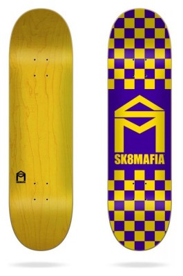 Дека для скейтборда Sk8mafia (SMDE0019C007) House Logo Checker Purple 8.1"x32" Sk8Mafia Deck 2020