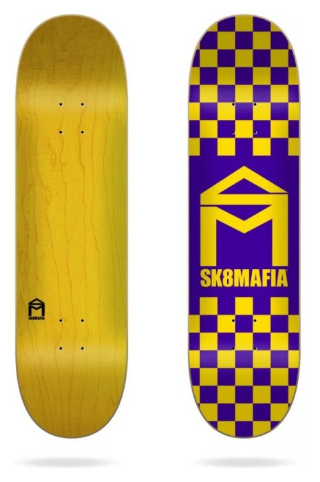 Дека для скейтборда Sk8mafia (SMDE0019C007) House Logo Checker Purple 8.1"x32" Sk8Mafia Deck 2020