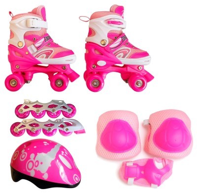 Ролики розсувні трансформер (35-38) Bavar Sport (рожевий)