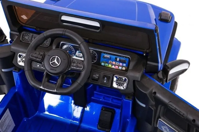 Дитяча акумуляторна машинка Mercedes AMG G63 Синя