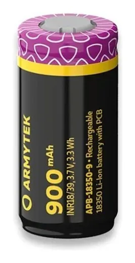 Акумулятор літієвий 18350 Li-Ion Armytek (900mAh) (FNR_A05301)