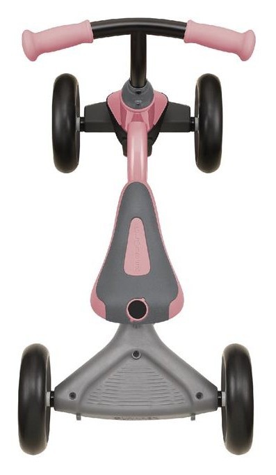 Біговел дитячий GLOBBER серії LEARNING BIKE 3в1 DELUXE, пастельно-рожевий, до 20кг, 4 колеса, укр, укр