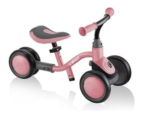 Біговел дитячий GLOBBER серії LEARNING BIKE 3в1 DELUXE, пастельно-рожевий, до 20кг, 4 колеса, укр, укр