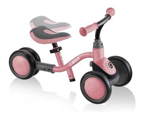 Біговел дитячий GLOBBER серії LEARNING BIKE 3в1 DELUXE, пастельно-рожевий, до 20кг, 4 колеса, укр, укр
