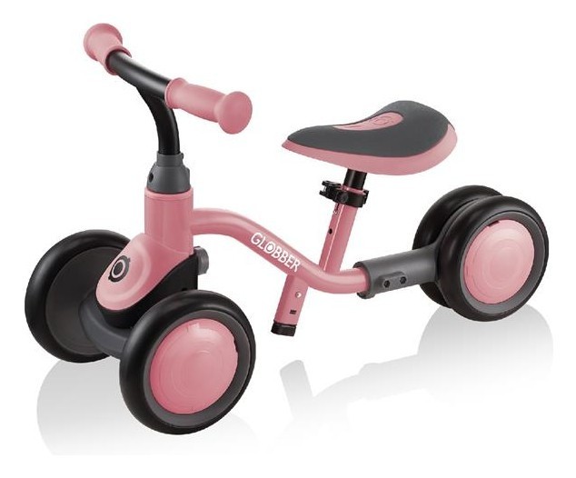 Біговел дитячий GLOBBER серії LEARNING BIKE 3в1 DELUXE, пастельно-рожевий, до 20кг, 4 колеса, укр, укр