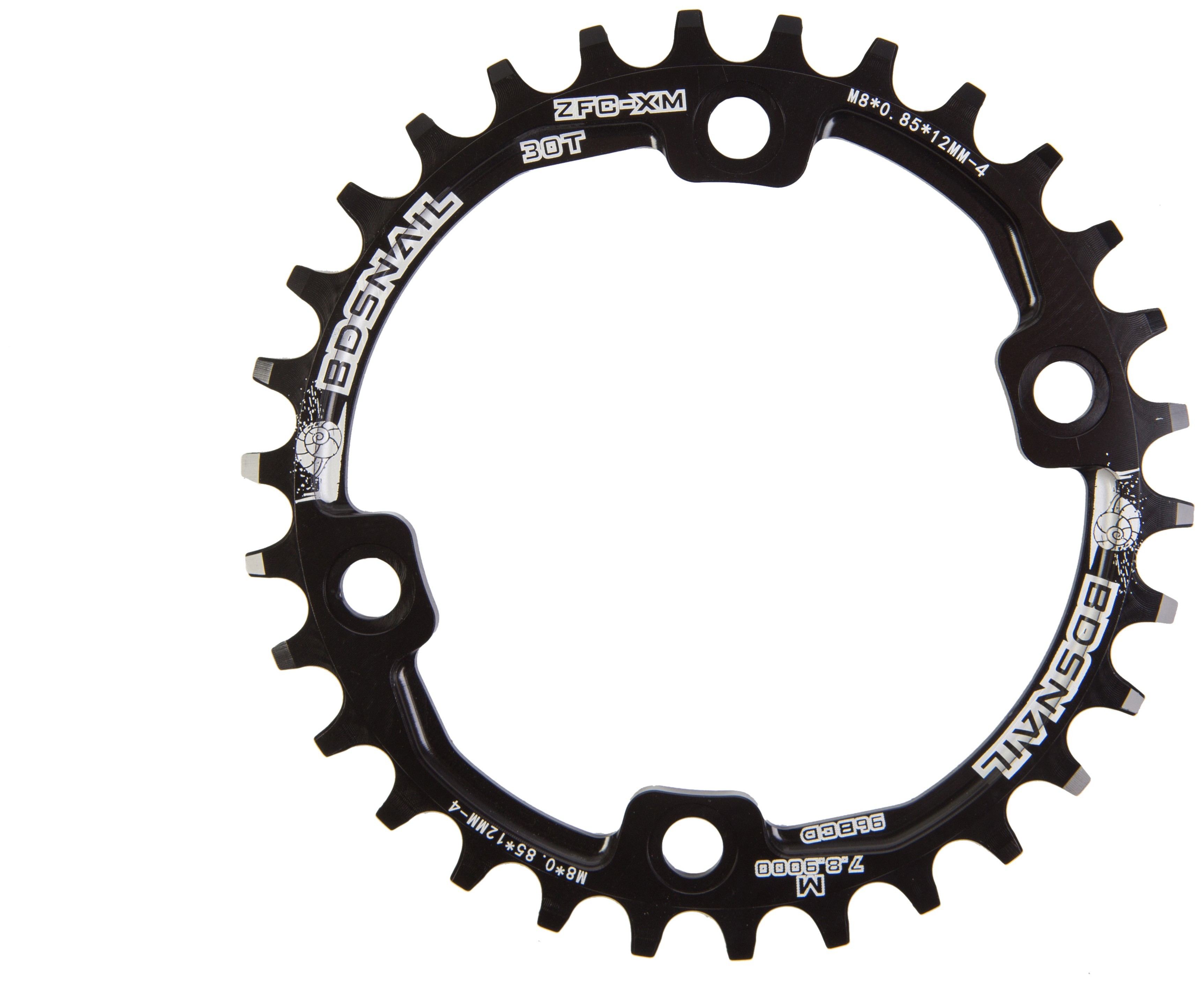 Звезда-неспадайка к шатуну NW AL 30T SNAIL круг BCD 96 ассиметричн. (для Shimano M7000) (черн.)