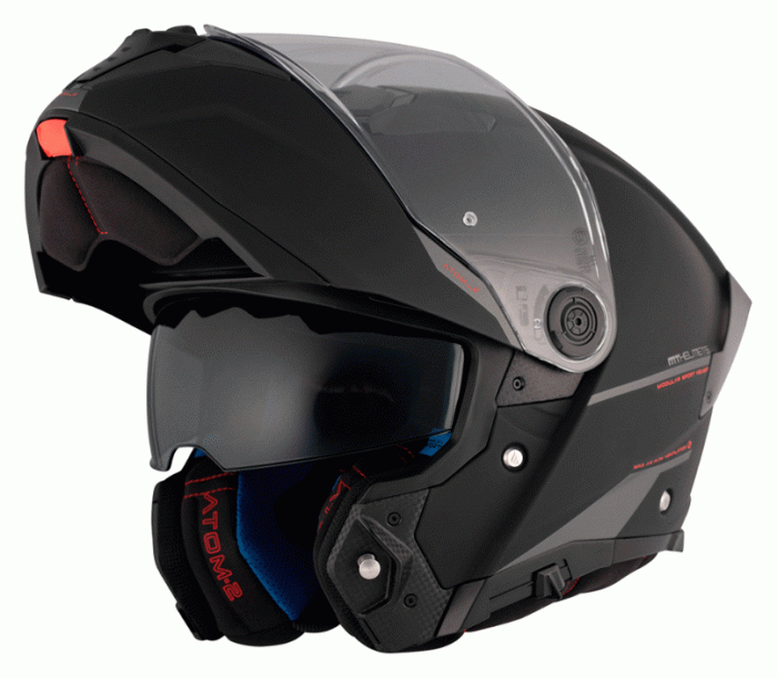 Мотошолом MT ATOM 2 SV Solid A1 Matt Black
