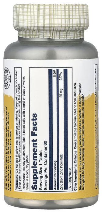 Zinc Picolinate 25mg - 60 tabs