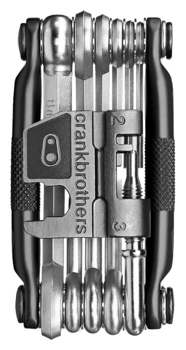 Мультитул Crankbrothers M17, 2/2.5/3/4/5/6/8мм, T5, Phillips #2, flat #2, ключ для спиц, выжимка цепи, черный