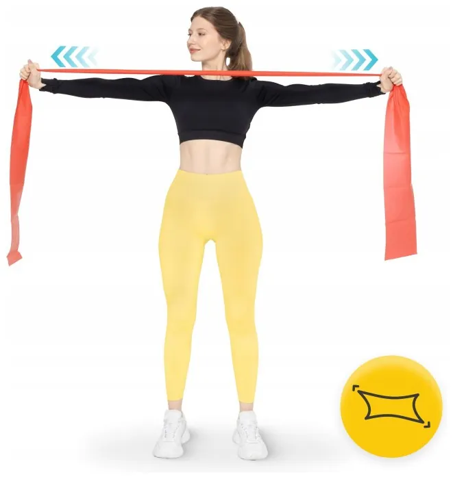 Стрічка-еспандер для спорту та реабілітації 4FIZJO Flat Band 200 х 15 cм 2-4 кг Red (P-5907222931646)