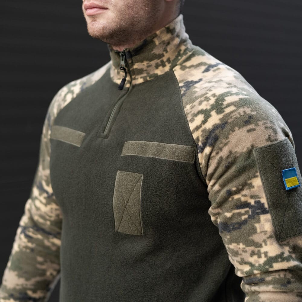 Мужская толстовка на молнии тактическая Freedom военная с липучками