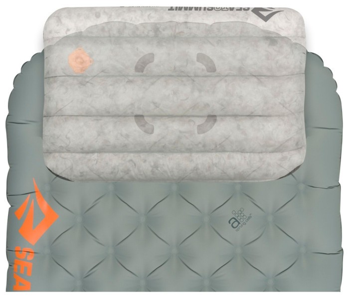 Подушка надувная с пухом Sea to Summit Aeros Down Pillow, Deluxe, 12х59х38см, Grey