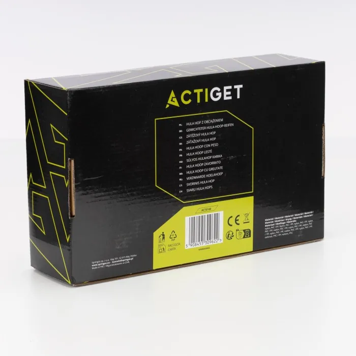 Обруч для талії Actiget (хулахуп) масажний, з обтяженням ACT0140 White