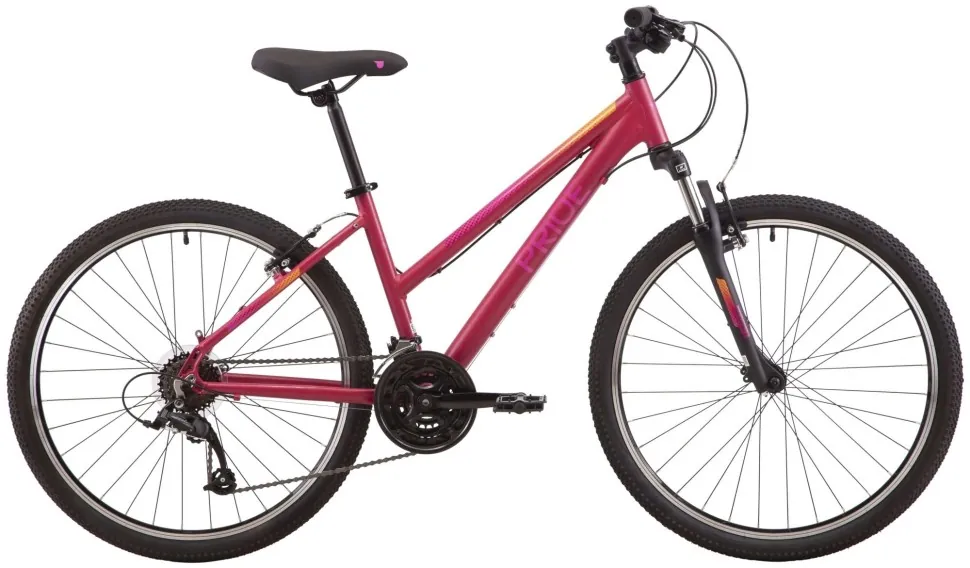 Велосипед 26" Pride STELLA 6.1 рама - L 2023 бордовий (задній і передній перемикачі та манетка - MICROSHIFT) (SKD-40-95)