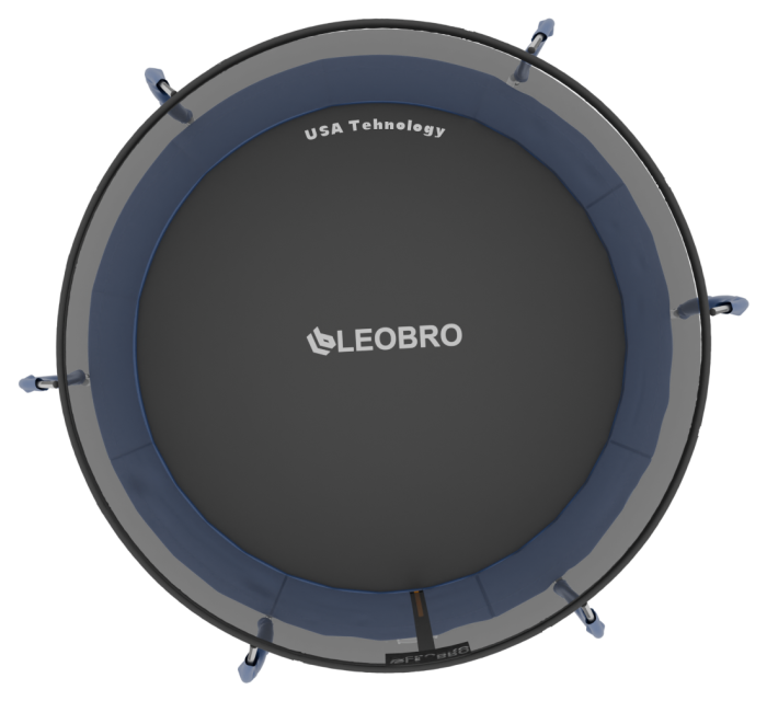 Батут із внутрішньою захисною сіткою 252 см LEOBRO Premium 8FT BLUE