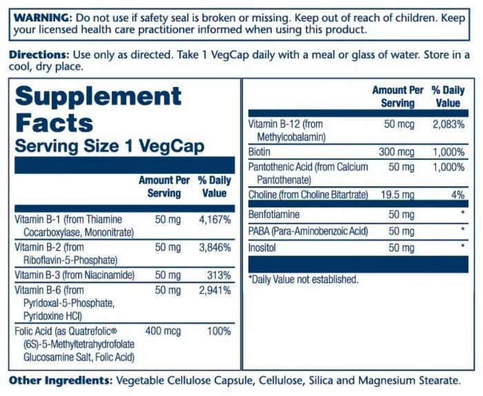 Methyl B-Complex 50mg - 60 vcaps