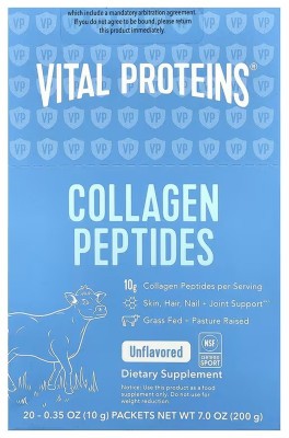 Collagen Peptides - 200g Unflavored (20 Packets) (Поврежденная банка)