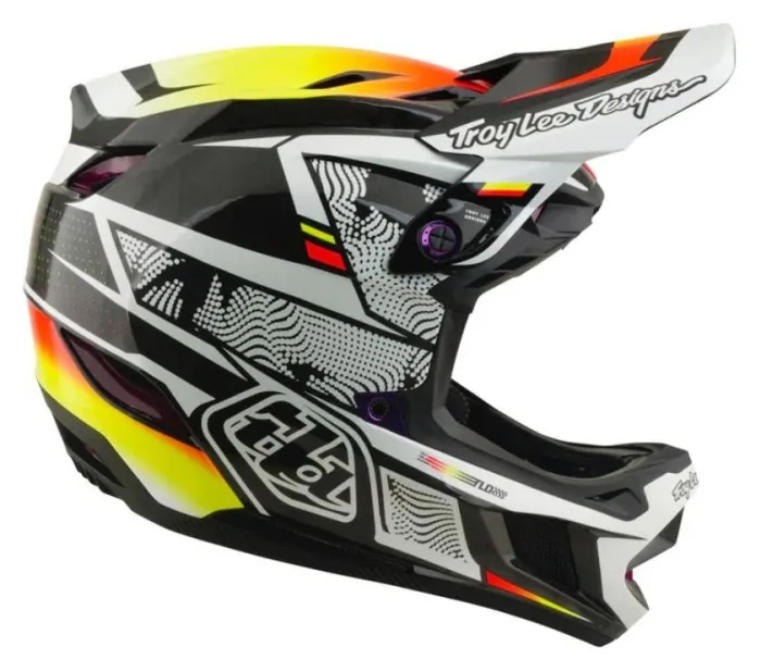 Вело шолом TLD D4 CARBON HELMET; LINED UP [BLACK] L