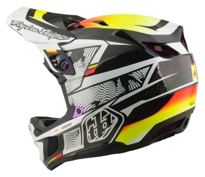 Вело шолом TLD D4 CARBON HELMET; LINED UP [BLACK] L