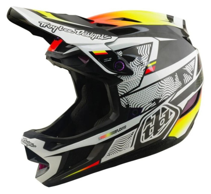 Вело шолом TLD D4 CARBON HELMET; LINED UP [BLACK] L
