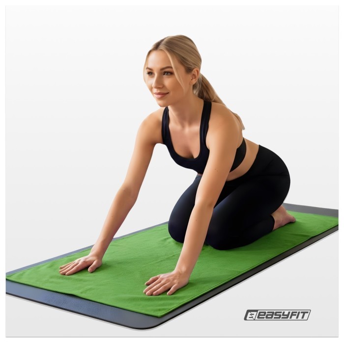 Полотенце для йоги EasyFit Yoga Mat Towel из микрофибры (Зеленый)