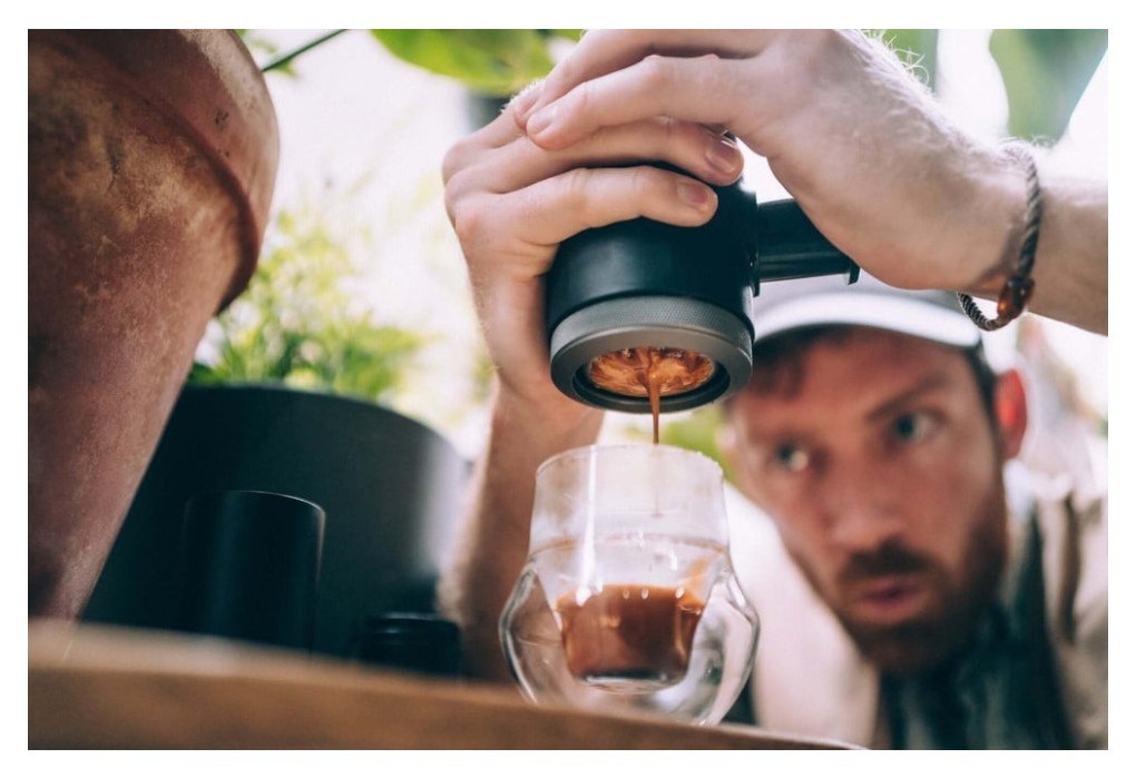 Портативна еспресо-кавоварка Wacaco Picopresso, механічна, для меленої кави, укр, укр