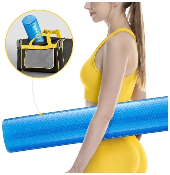 Масажний ролик 4FIZJO CARE+ EVA 90 x 15 см (валик, роллер) Blue (P-5907739310774)