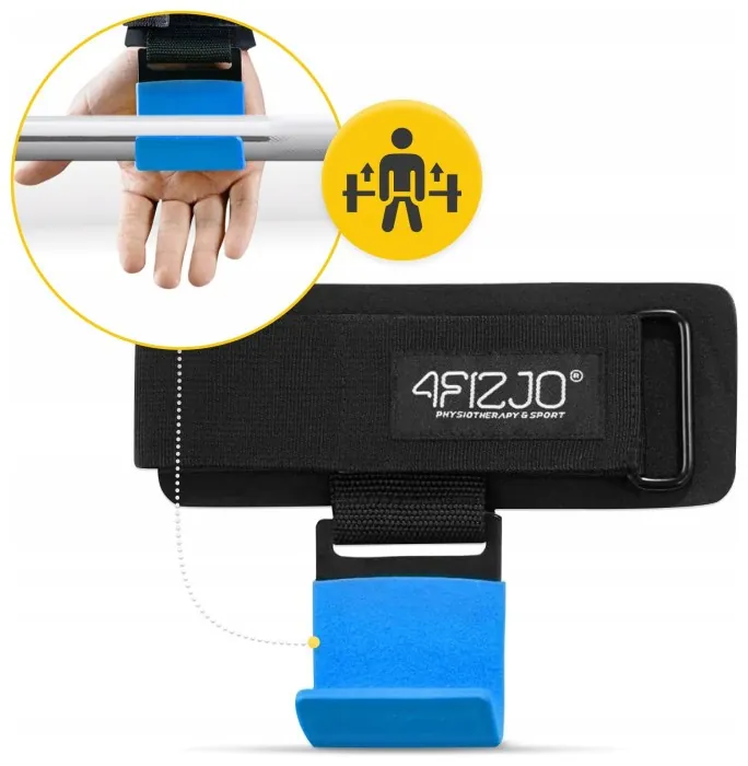 Крючки для перекладины и тяги 4FIZJO Hooks Black/Blue (P-5907739314772)